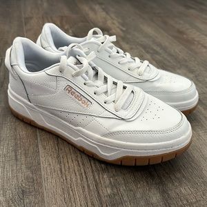 Reebok Club C White and Gum Sole Sneakers Shoes